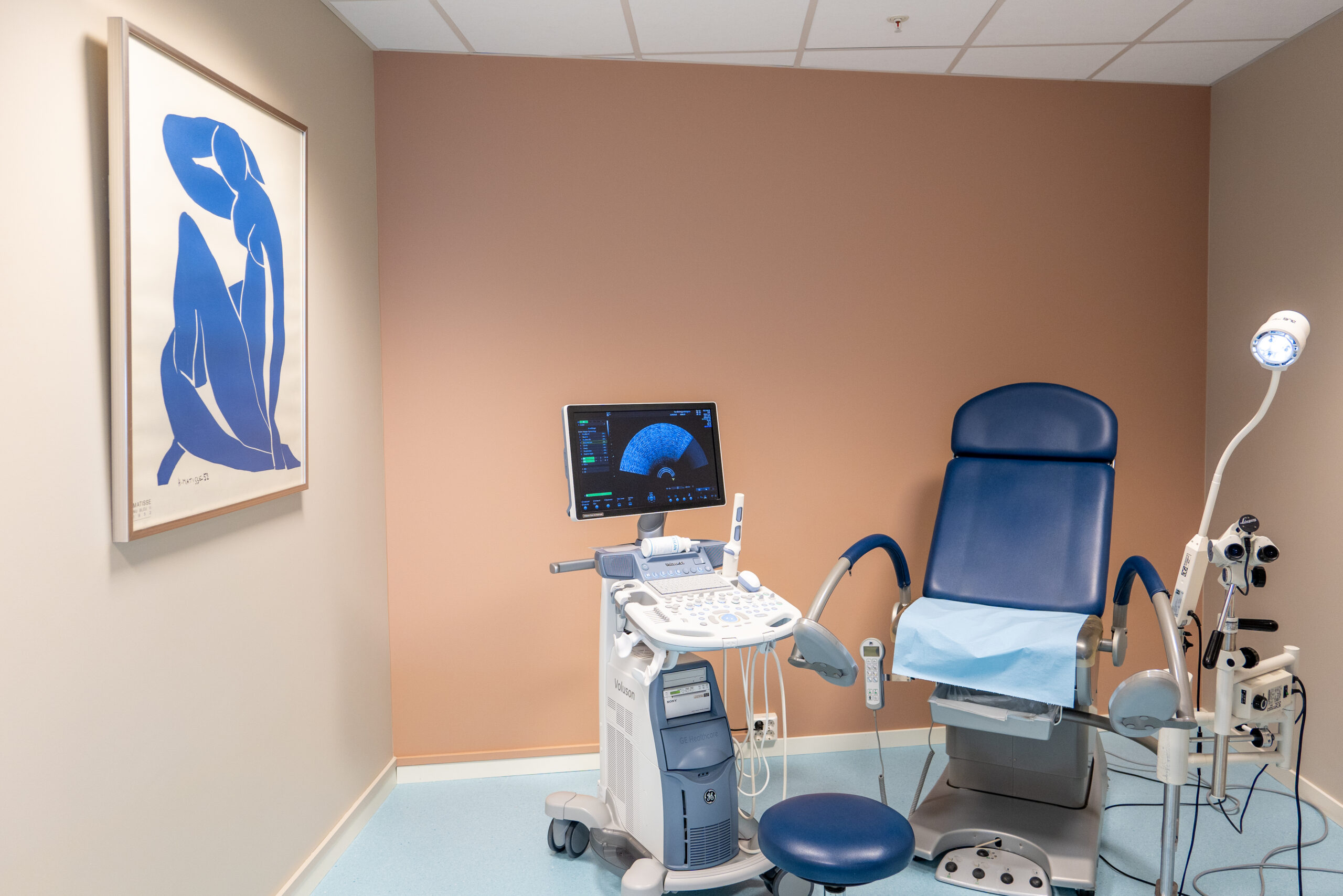 Undersøkelsesrom for gynekologisk undersøkelse